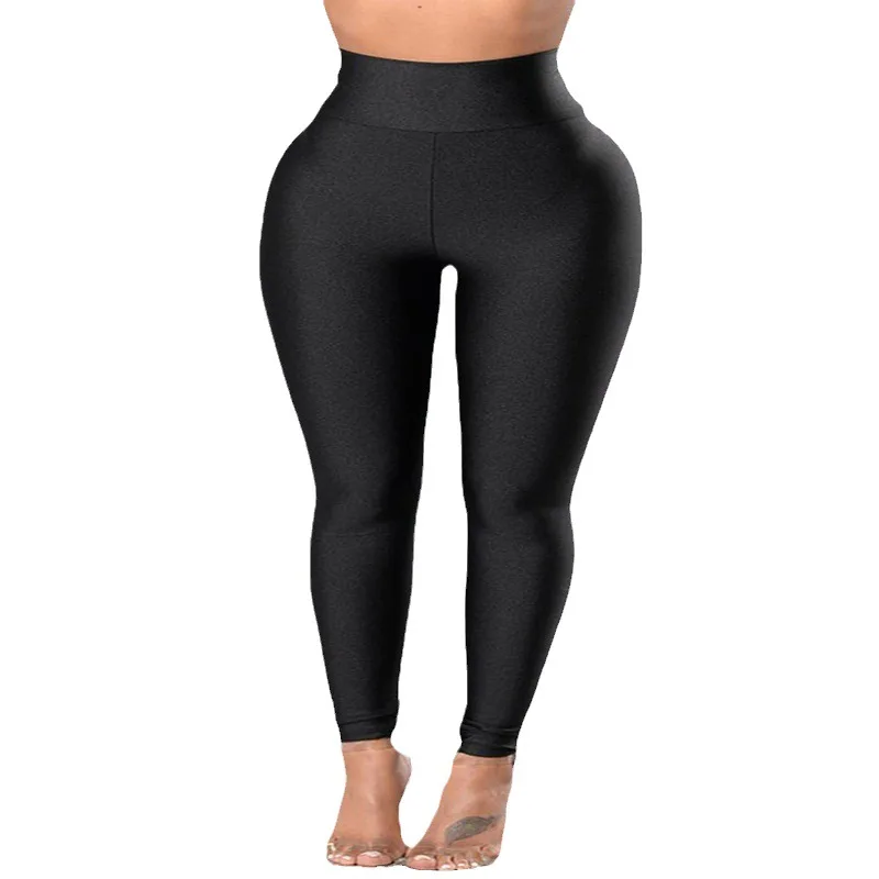 2024 Design Frauen hohe Taille schwarze Fitness-Hose Stretch einfarbig fit abnehmen schlank plus Größe Sport Yoga enge Leggings