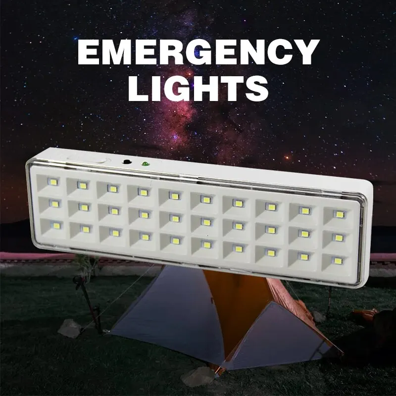 30LED Emergency Evacuation Light Fire Fighting Lamp Wall-mounted Smart Home LED Bulb Dimmable Power Failure Emergency Lighting