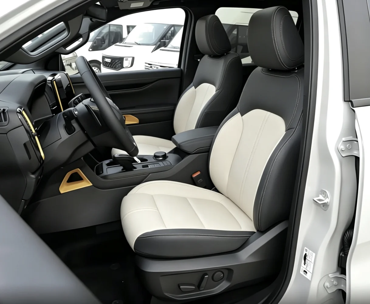 Für Ford Ranger 2023~2025 Maßgefertigte Autositzbezüge Luxuriöses Nappaleder 100% Passgenau Innenausstattung 360 ° Vollständige Abdeckung – Detail 9
