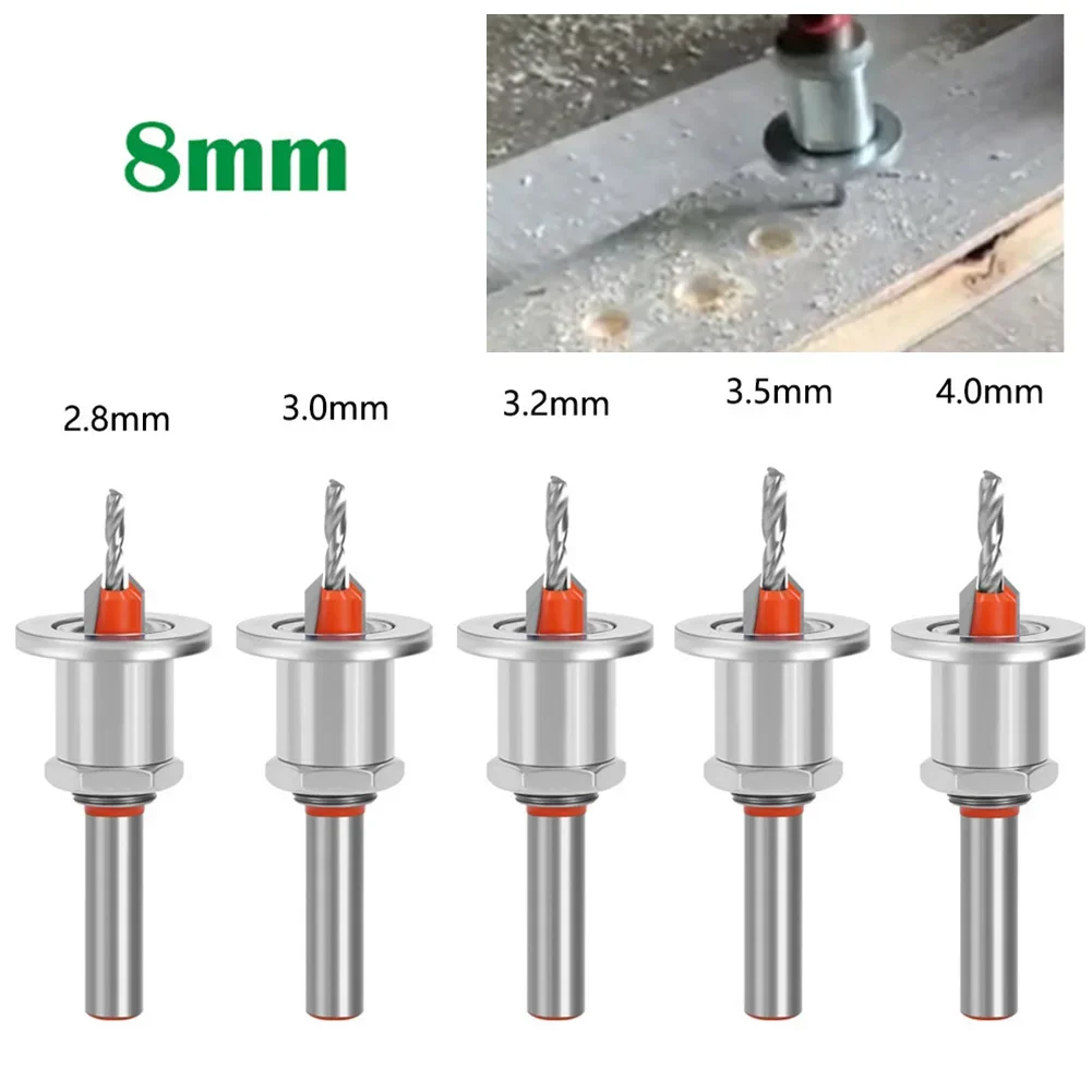 Fraise à tige de 8mm pour évier, outil de travail de calcul, démolition de vis