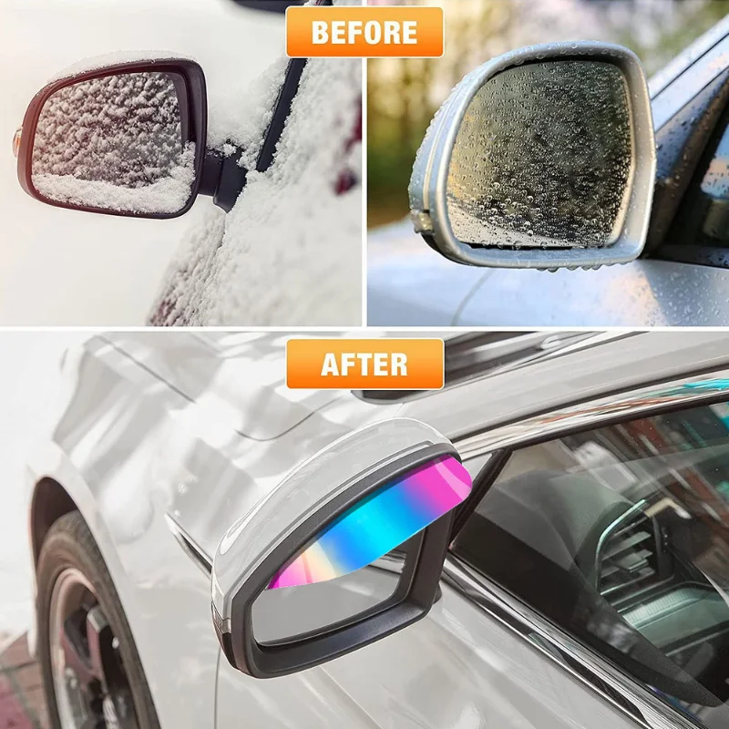 1 Pair Car Rearview Mirror Rain Covers Auto Rear View Mirror Eyebrows Rainproof Shield Protector Universal Car Decor Accessories