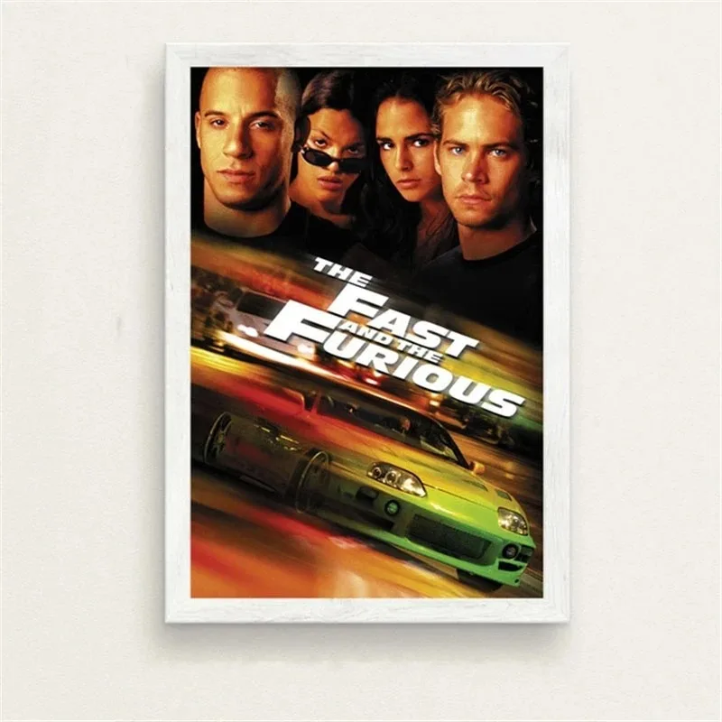 Fast and Furious Movie Series Classic Paul Walker Vin Diesel Vintage Art Painting Vintage Canvas Poster Wall Home Decor