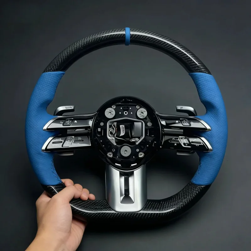 

For Mercedes AMG Carbon Fiber Steering Wheel, Car Interior Upgrade Accessories for CLA C63 W205 W206 W213 W245 W246 W247 W211