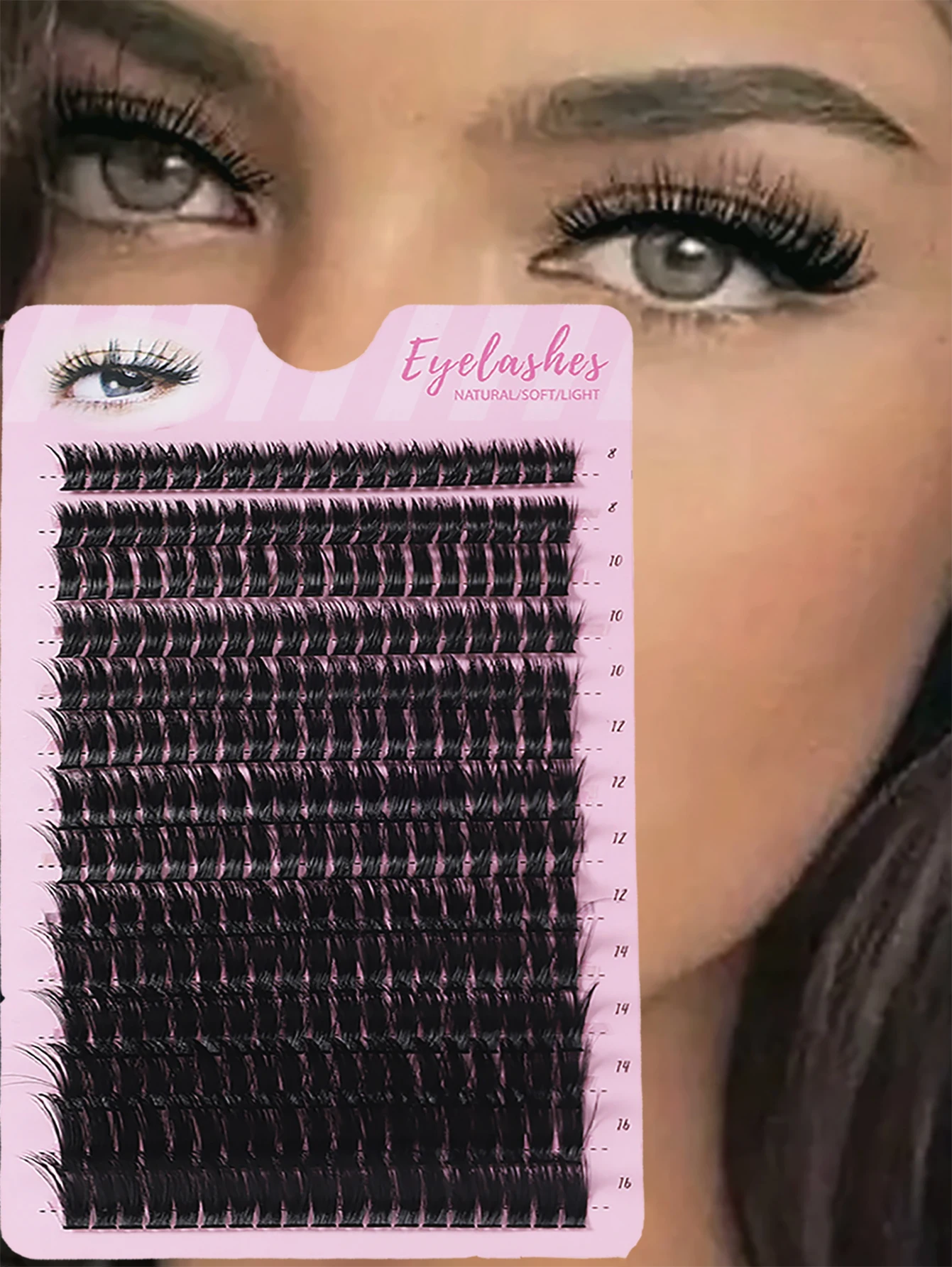 266 مجموعة مزيج من وصلات الرموش الطبيعية مع مجموعات الرموش DH لتعزيز مظهر عينيك بسهولة #1