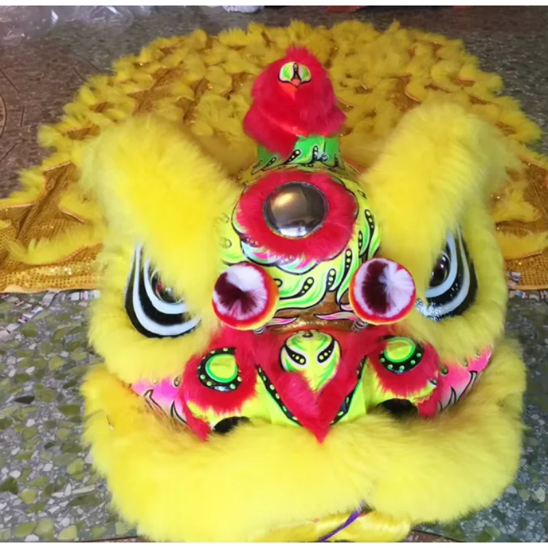 Hand Craft Lion Dance Normal Size China Two People Performance Lion Dance Costume For Children Lion Dance Party Carnival