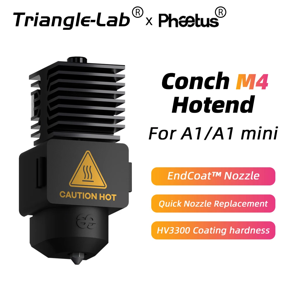 

Насадка Trianglelab&Phaetus Conch Hotend Plus из карбида кремния для A1, сменный комплект Hotend для Bambu A1/A1mini, часть