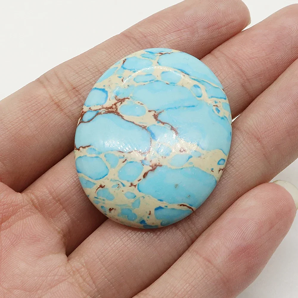 1PC Natural Dyeing Shoushan Stone Cabochon Gem Stones No Drilled Hole Oval CAB Bead for Men DIY Handcrafted Jewelry Making Ring