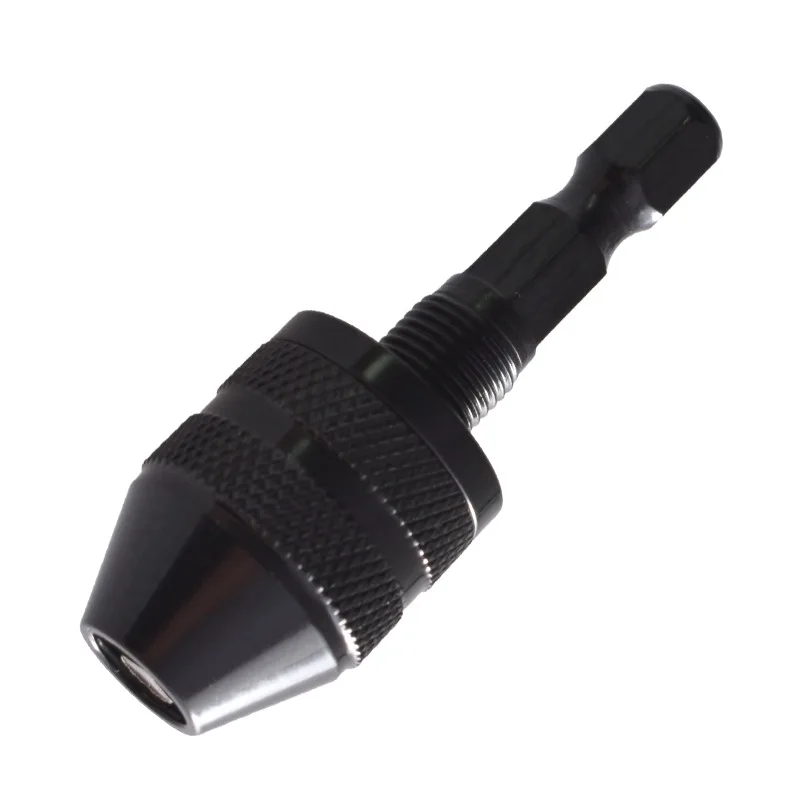 Aluminum Alloy 0.3-3.6mm Mini Keyless Drill Bit Chuck Screwdriver Adapter 1/4