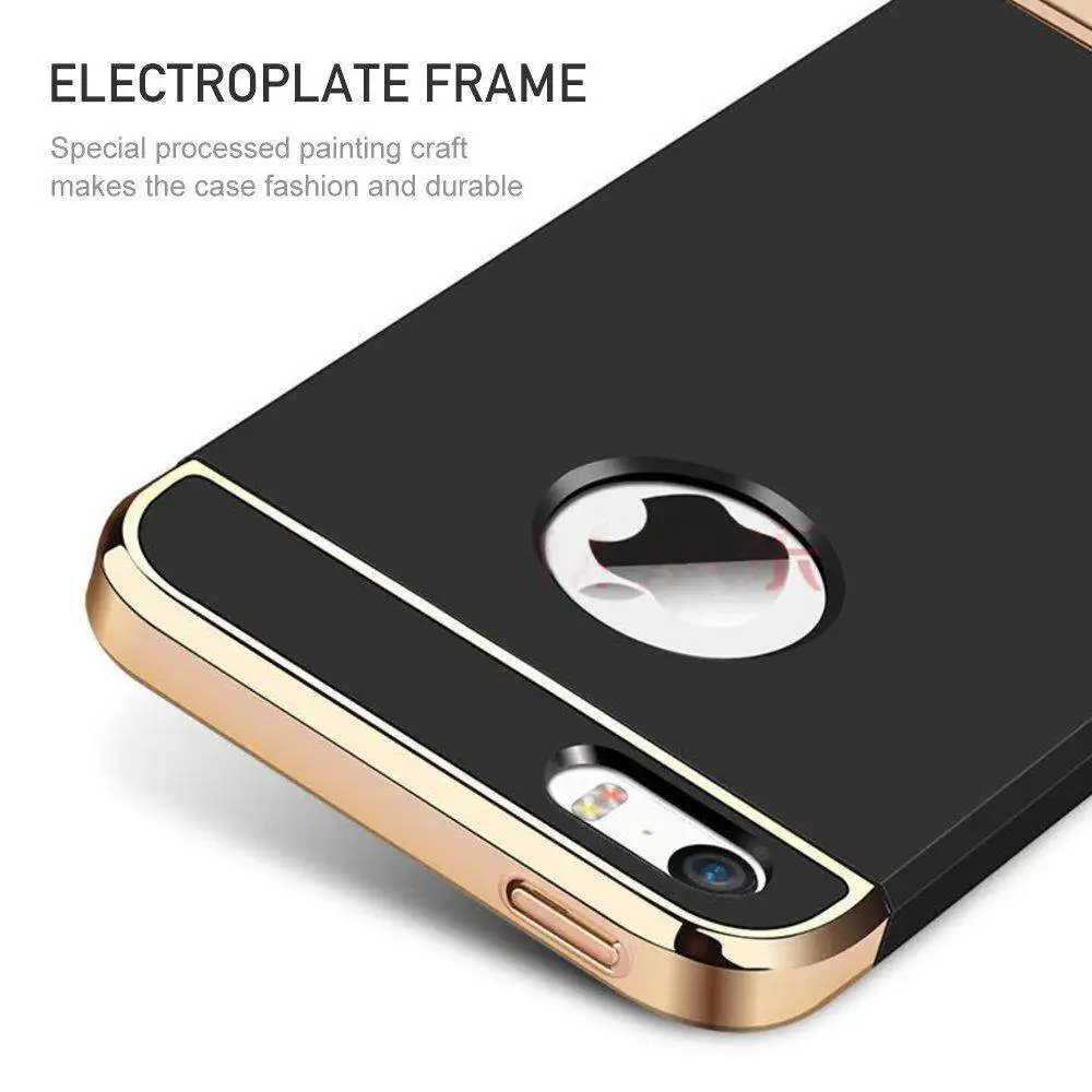 For iPhone 5 / 5s / se Case, 3 in 1 Hybrid Hard PC Ultra Light Anti Shockproof Protective Cover