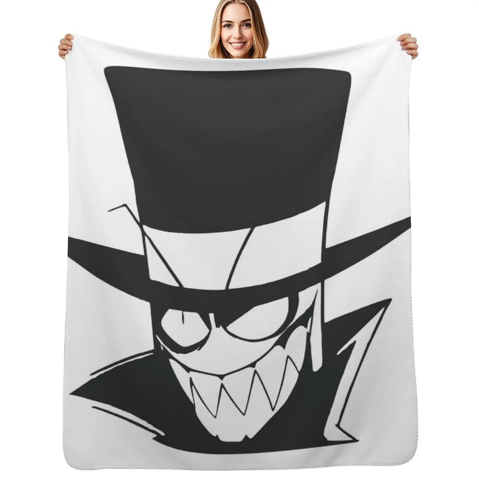 Black Hat true black Throw Blanket Cozy Light Blanket for Travel Camping Picnic