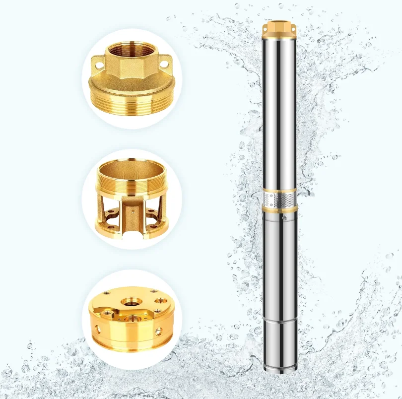 

1HP 3SDM Series Submersible Water Pump 750W Copper Winding Single Stage High Pressure Irrigation Borehold Pump for Agriculture