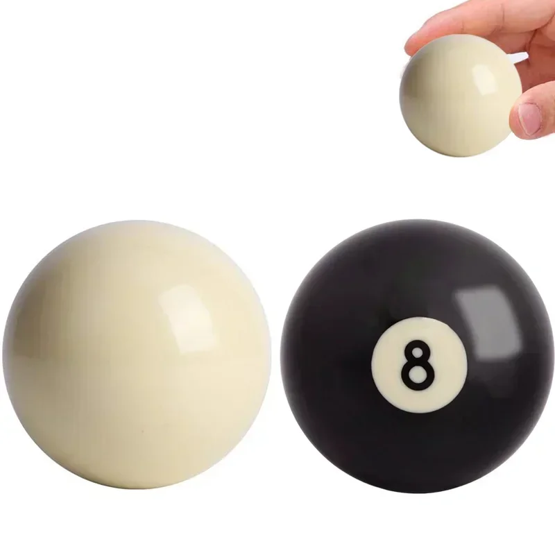 

1pc Billiard Cue Ball 52.5/57.2 Mm Standard Regular Black 8 Ball Snooker Training Replacement Practice Billiard Made Of Resin