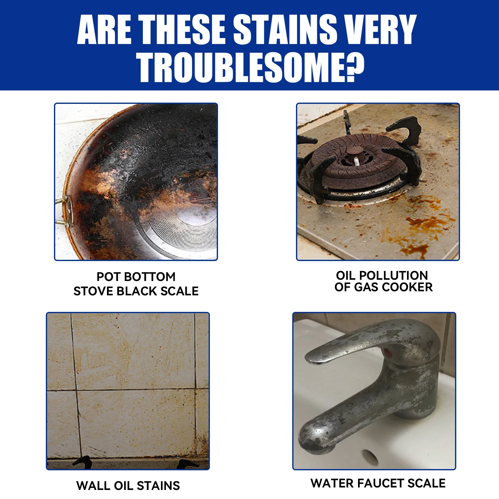 منظف Jaysuing متعدد الأغراض لإزالة بقع الصدأ وإزالة الشحوم وتنظيف الأوساخ السوداء وكريم تنظيف أواني الطبخ #4