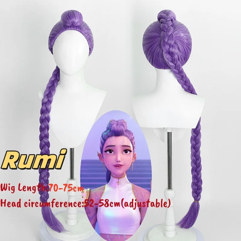 

KPOP Demon Hunters Rumi фиолетовый парик для косплея Хэллоуин вечерние парик для ролевых игр термостойкий синтетический парик на каждый день