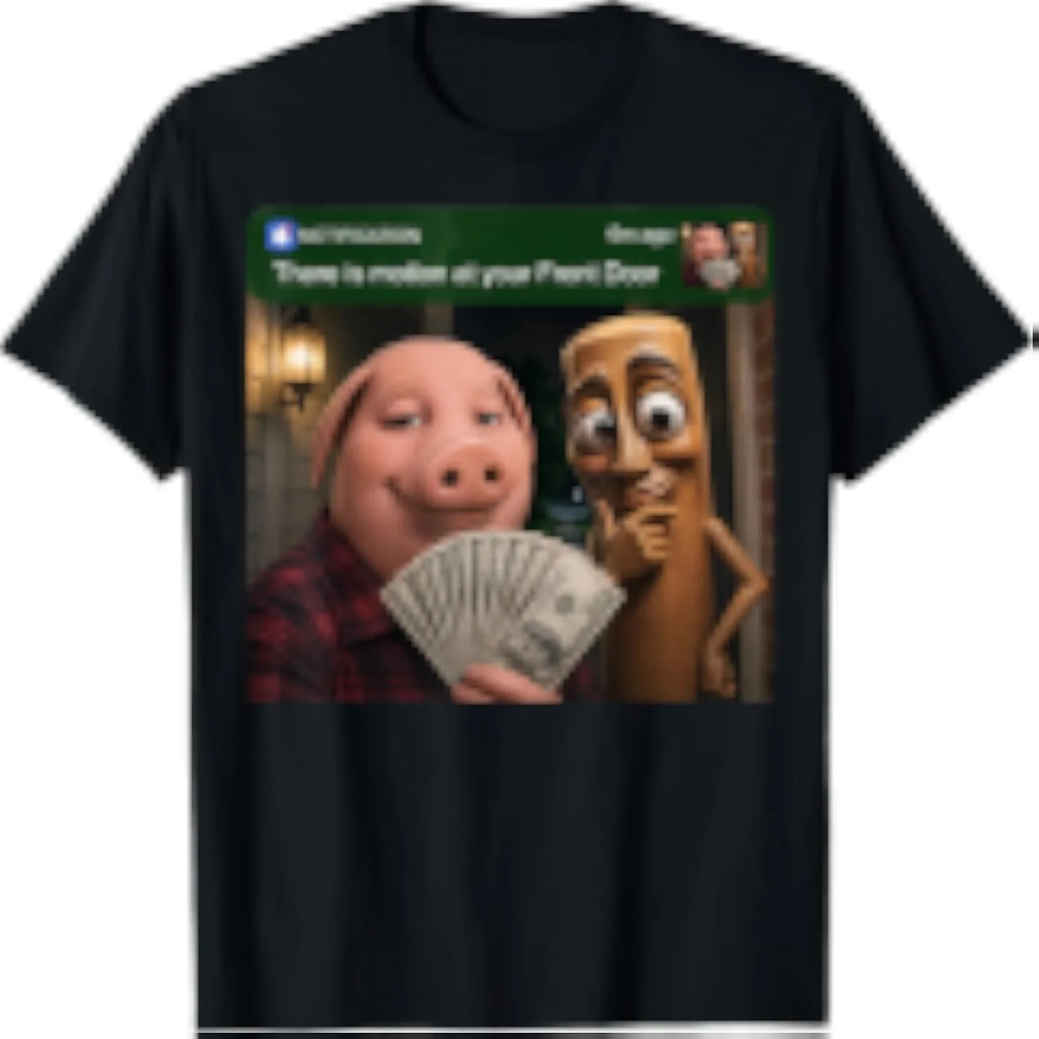 Tung Tung Tung Sahur John Pork Motion at Your Front Door T-Shirt