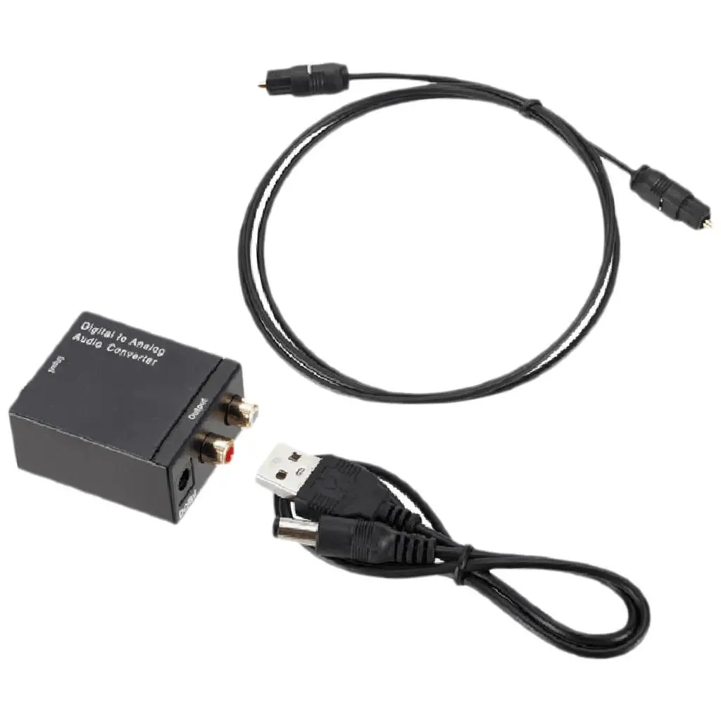 Digitales Glasfaser-Toslink-Signal zu analogem RCA L/R Audio AUX-Konverter
