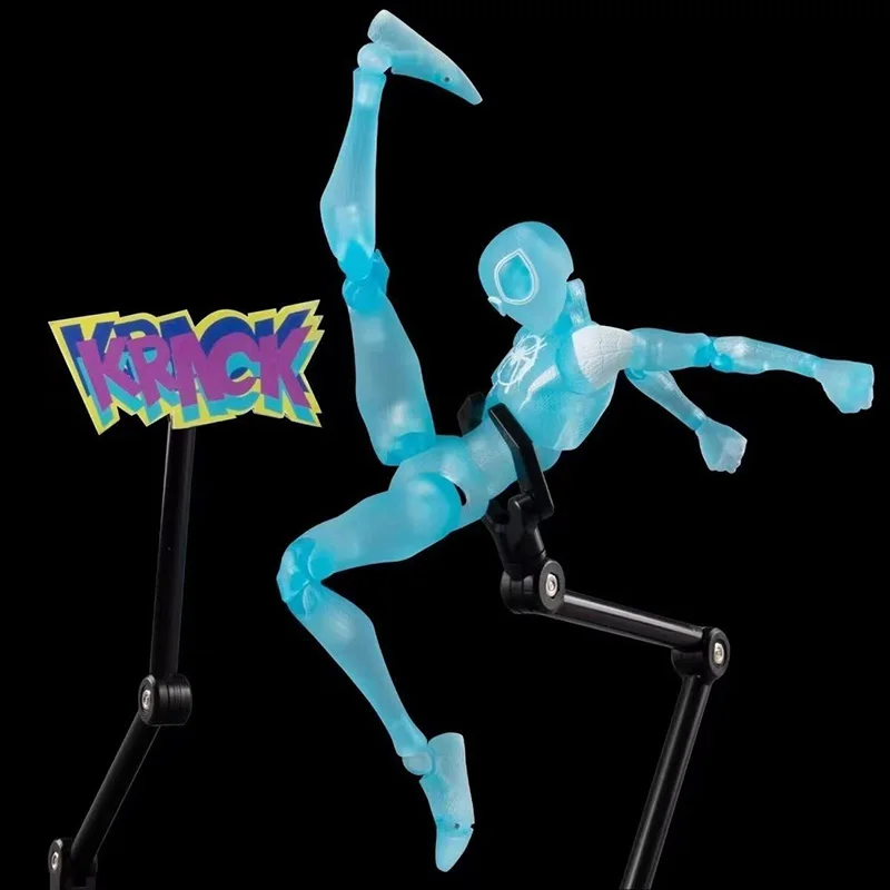 Spiderman Miles Morales figura Anime Invisible Spider Man transparente Miles Spiderman Figuirne figura coleccionable modelo juguete para regalo