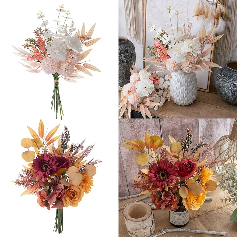 

Разноцветные искусственные осенние цветы, аксессуары, сделай сам, искусственный цветок одуванчика, цветочная композиция, имитация букета пуда