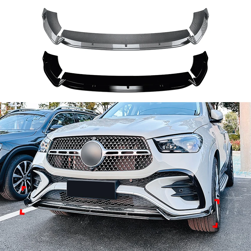 

Front Bumper Lip Spoiler Splitter Protector Cover For Benz GLE Level GLE Coupe W167 C167 2024+ AMG