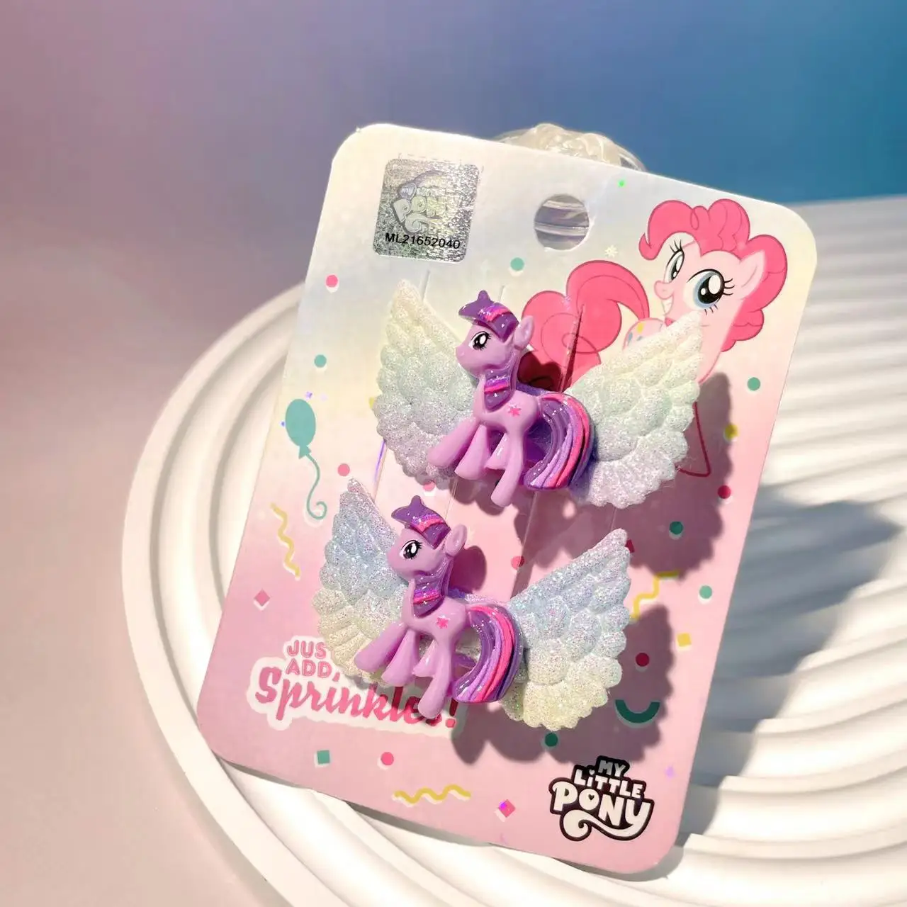 2 個マイリトルポニーヘアピン女の子新アニメユニコーンクリップ子供前髪ボビーピンファッション帽子ヘアアクセサリー子供のギフト