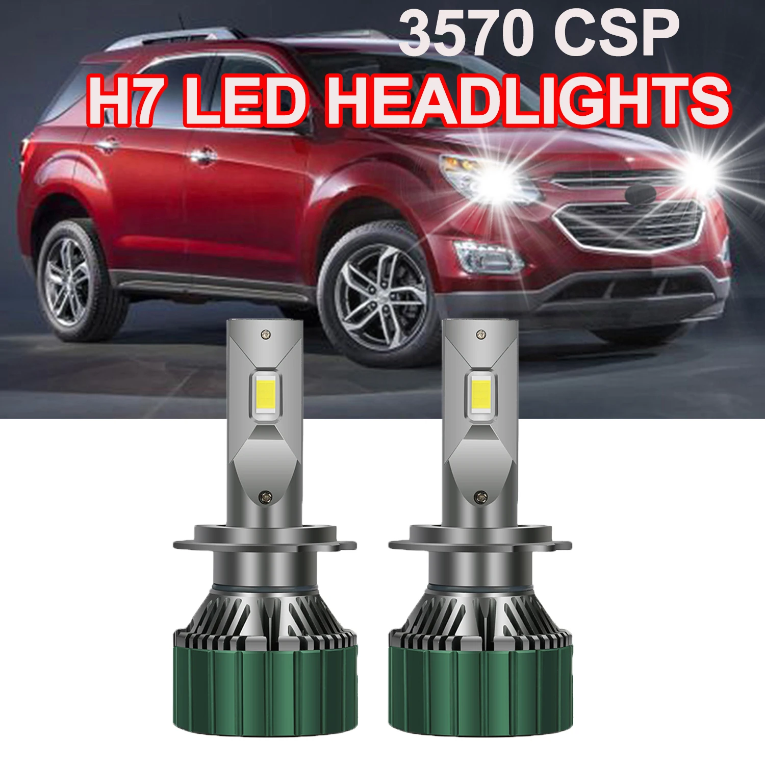 

Canbus Car LED Headlight H7 Auto LED Lamp Fog Bulb Highlight 3570 CSP Chip 300W 30000LM 6500K Super White DC12V