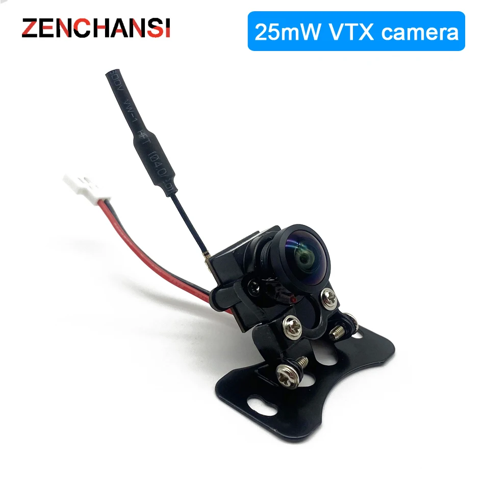 5.8G 48CH 25mW/200mW FPV Transmitter Camera CMOS 1000TVL Mini FPV Micro AIO 180 angle Camera 3-6V Supports image flipping for RC