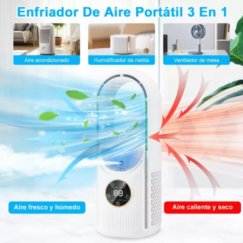 New Portable  fan with sprinkler and portable  HVAC light