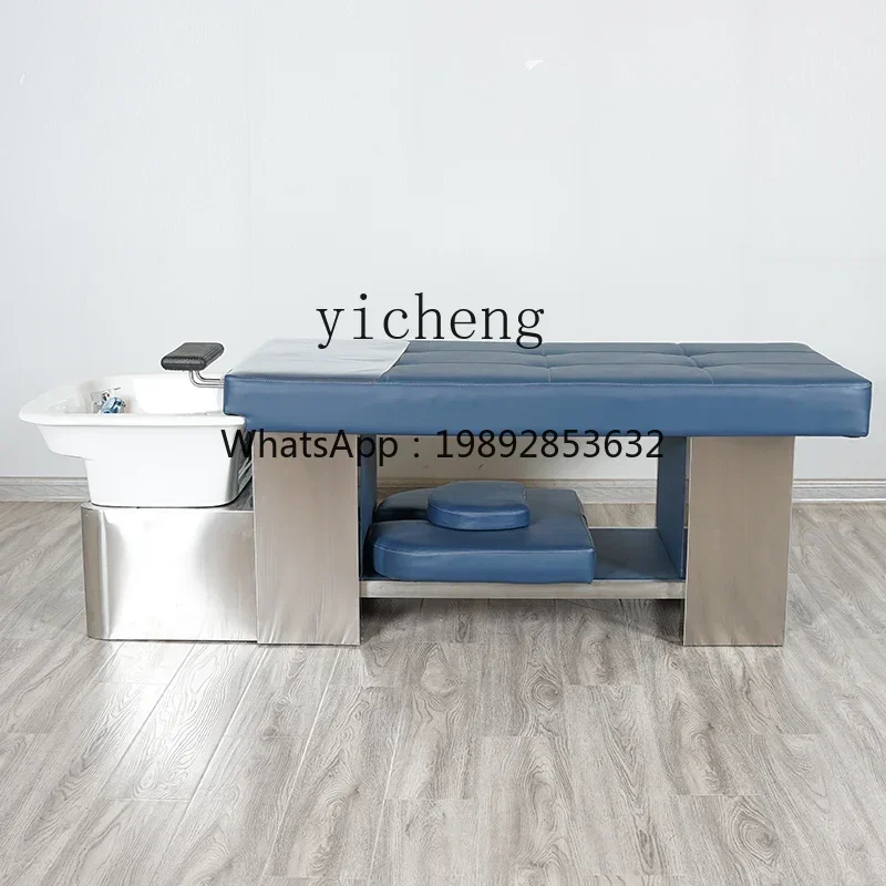 M1   barber shop shampoo bed hair salon special with fumigation water circulation full lying one hair salon massage flush bed