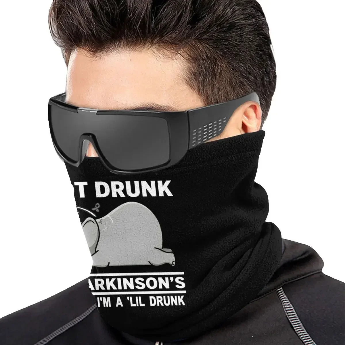 Elefante no estoy borracho, tengo Parkinsons bien, tal vez soy un Lil Drunk, polaina de microfibra para el cuello, Bandana, bufanda para acampar