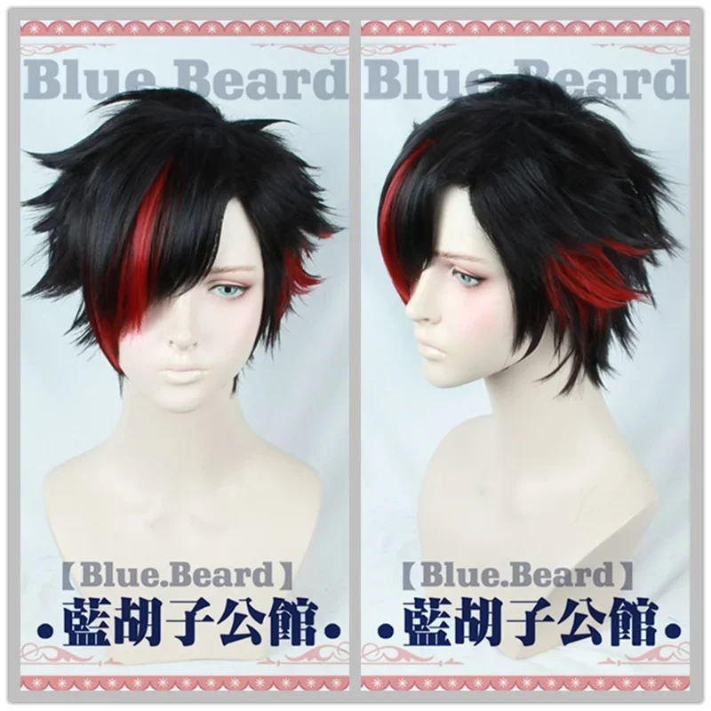 Anime Ensemble Stars Nagumo Tetora Cosplay Wig Short Black Mixed Red Heat Resistant Synthetic Hair Halloween Party Carnival