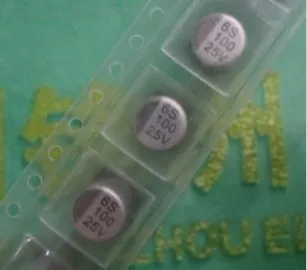 HAILANGNIAO 10 قطعة 100 فائق التوهج 25V 6*7mm SMD 25V 100 فائق التوهج رقاقة الألومنيوم مكثف