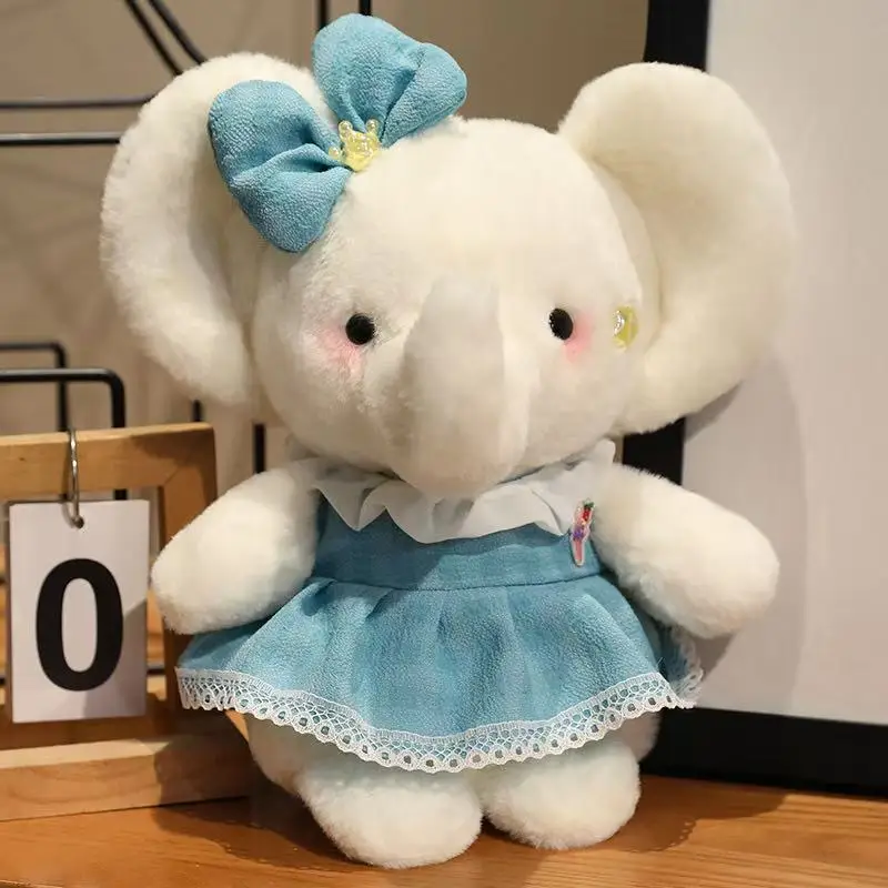 25 cm simulatie liefde olifant konijn gevuld knuffel handgemaakte pop kussen cartoon anime schattige kinderen verjaardagscadeau leuke pop