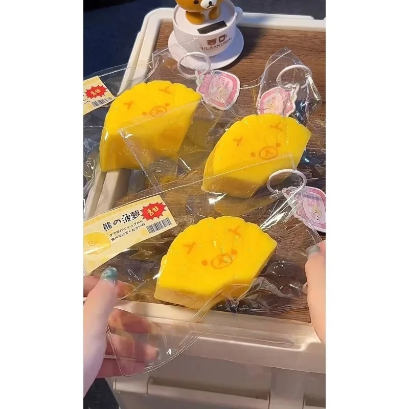 2026 New  Handmade Squishy with Butter texture! - Pineapple Bear shaped to relieve stress - Food grade silicone