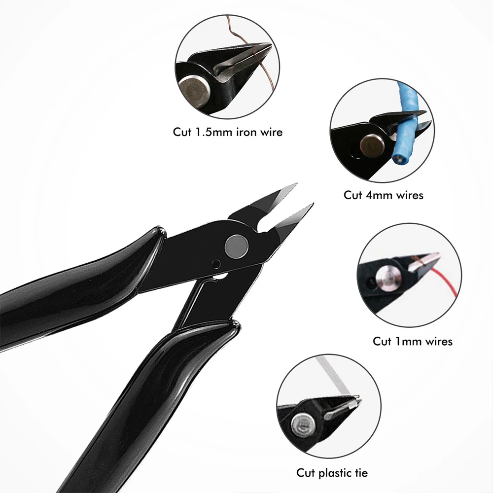 5 Inch Diagonal Pliers Nipper Practical Electrical Wire Cable Cutters Cutting Side Snips Flush Mini Pliers Hand Tools