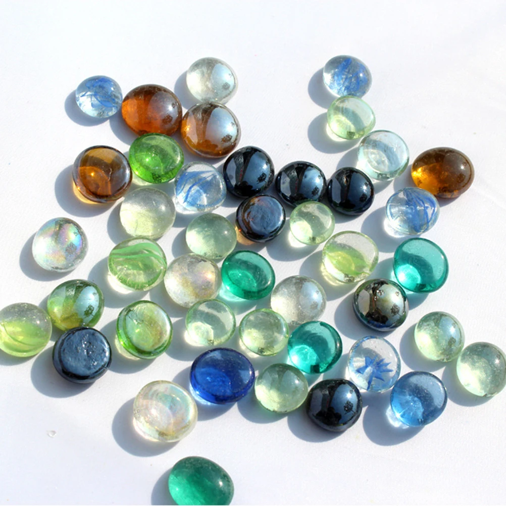 

140pcs 1000G Colored Glass Transparent Fake Stone Decorative Beads For Diy Home Office Lighting Curtain Decor Craft Glass Beads