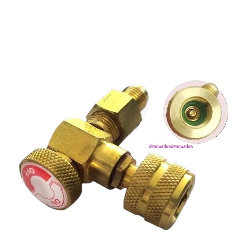 

90 degree safety valve R22/R410 fluoride valve Refrigerant liquid adapter fluoride tool