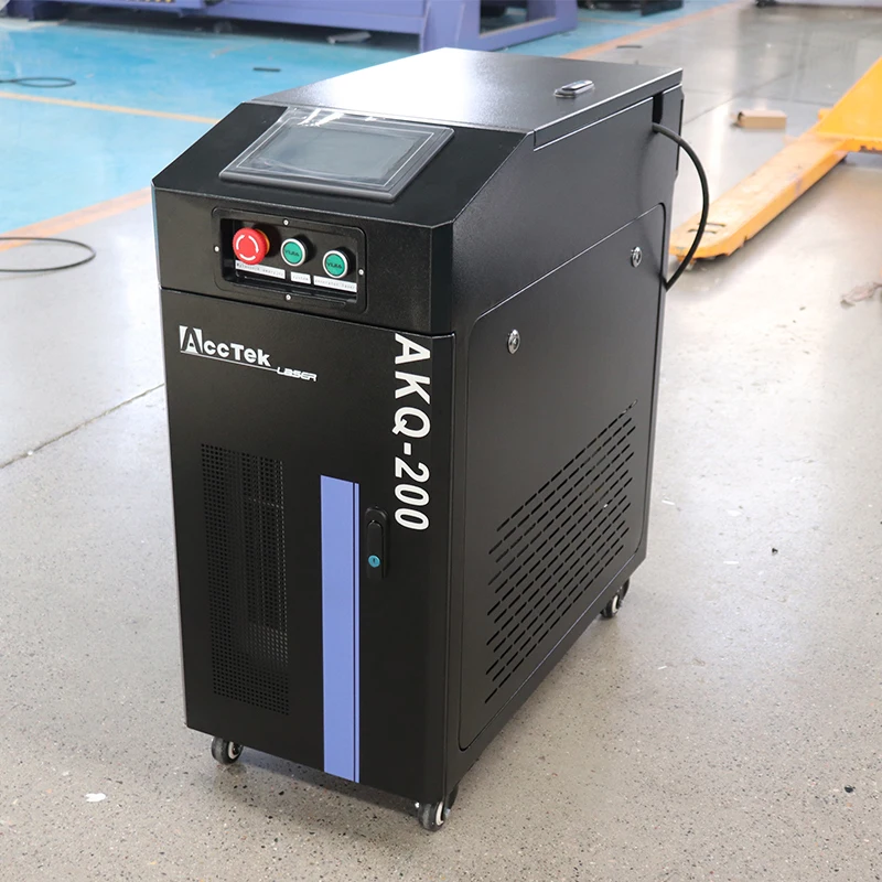 Acctek 200W 300W Pulse Laser Cleaner for Wood Aluminum Plastic Acrylic PVC Carbon Steel in New Condition