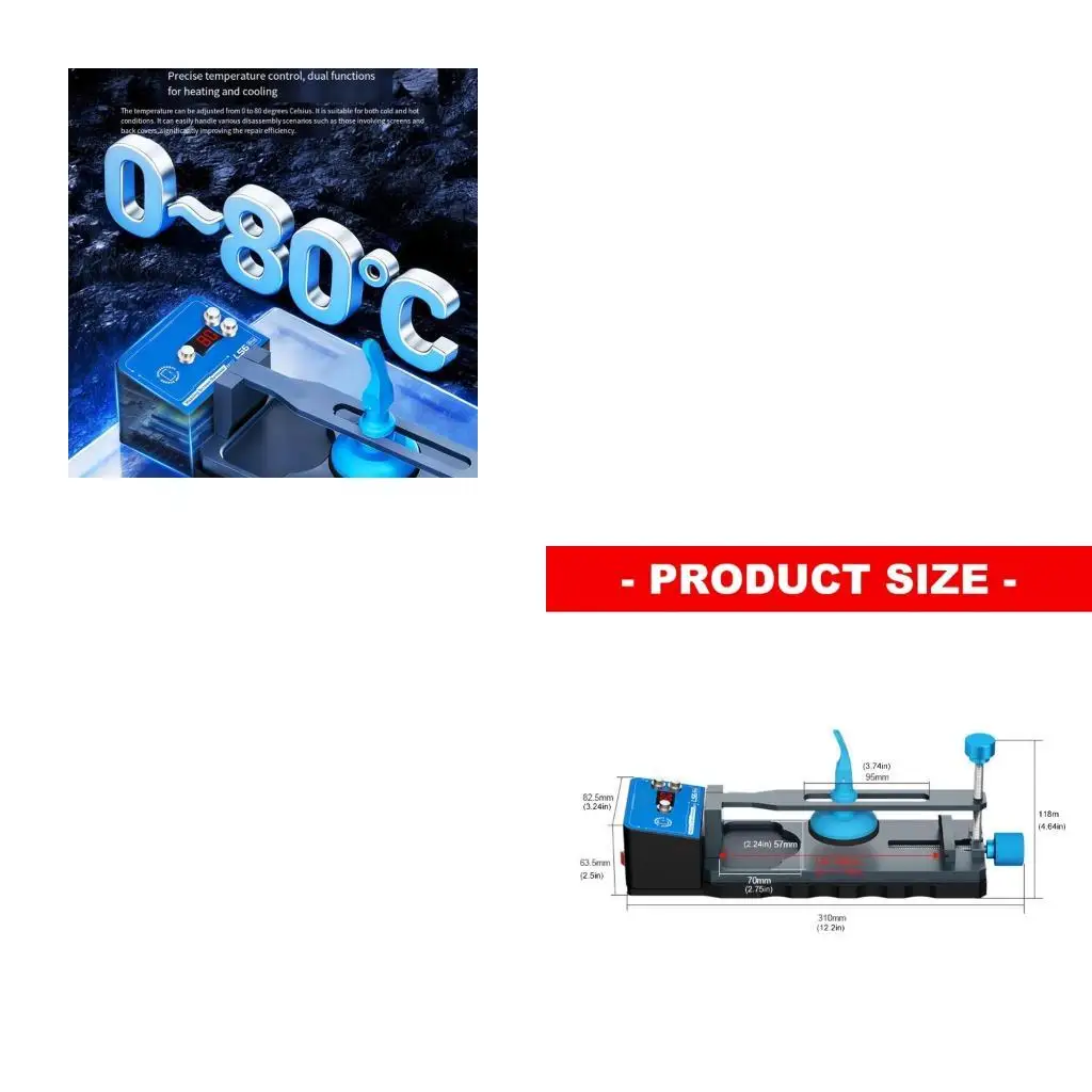 R53C Cold Hot Double Use Screen Remover With Precise Temperature Control