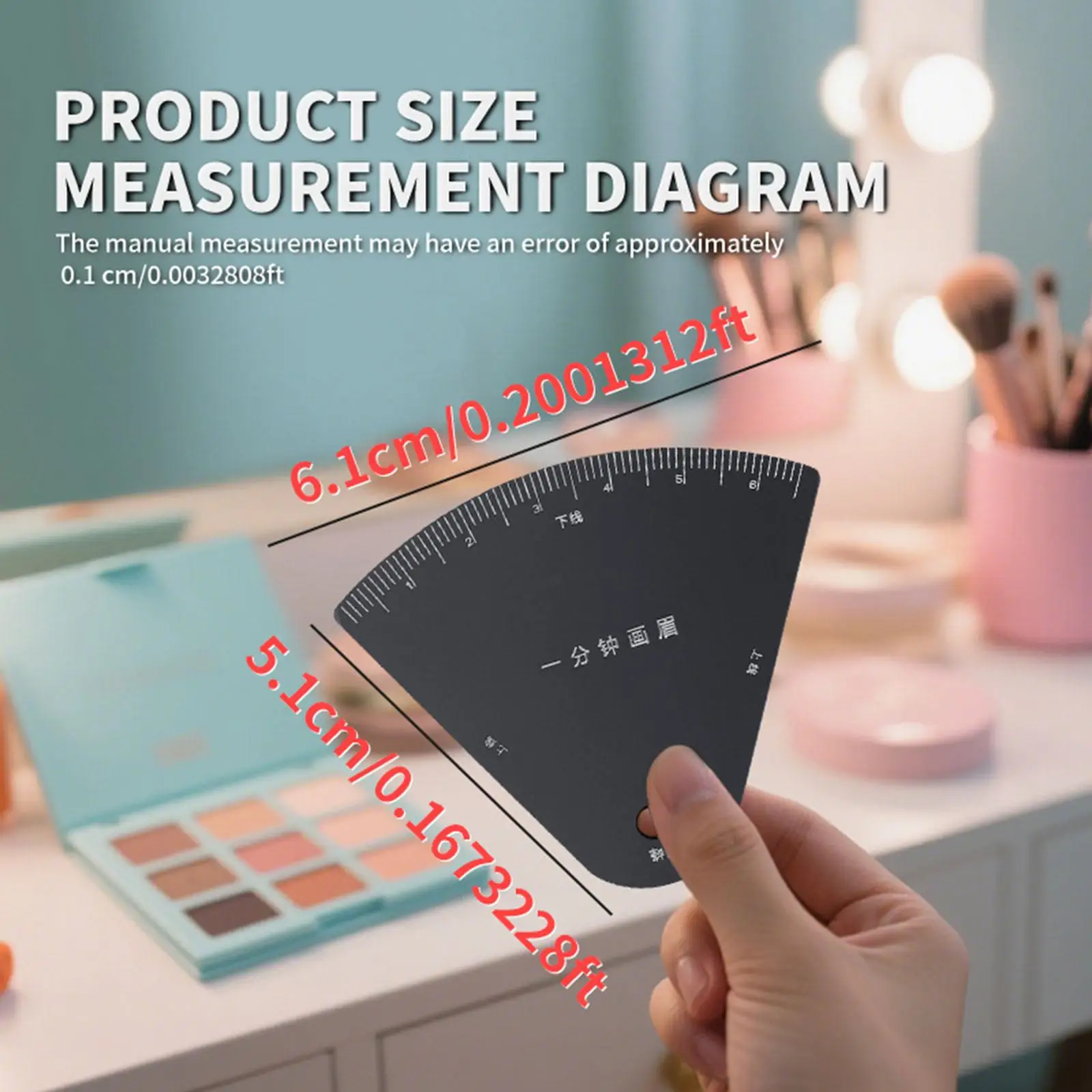 Eyebrow Stencil Ruler with Arch Guide for Beginners for Woman Sturdy Shaping Tool