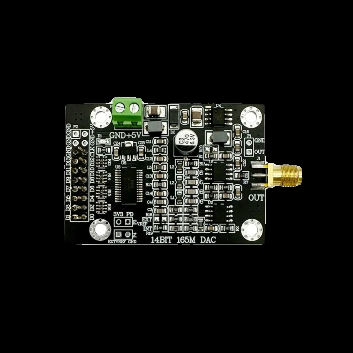 DAC DA module 14 bit high speed digital to analog converter module DAC904 module Maximum conversion speed 165MSPS