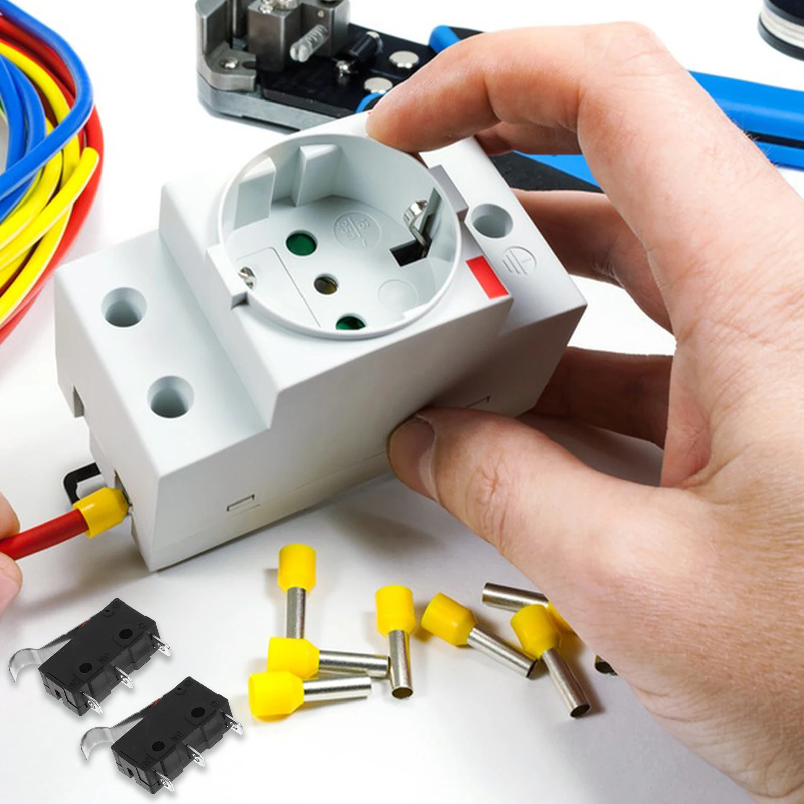

10pcs Micro Replacement With Lever Arm Compact Electrical Limit For Home Automatic Control System Sturdy Ppa Iron
