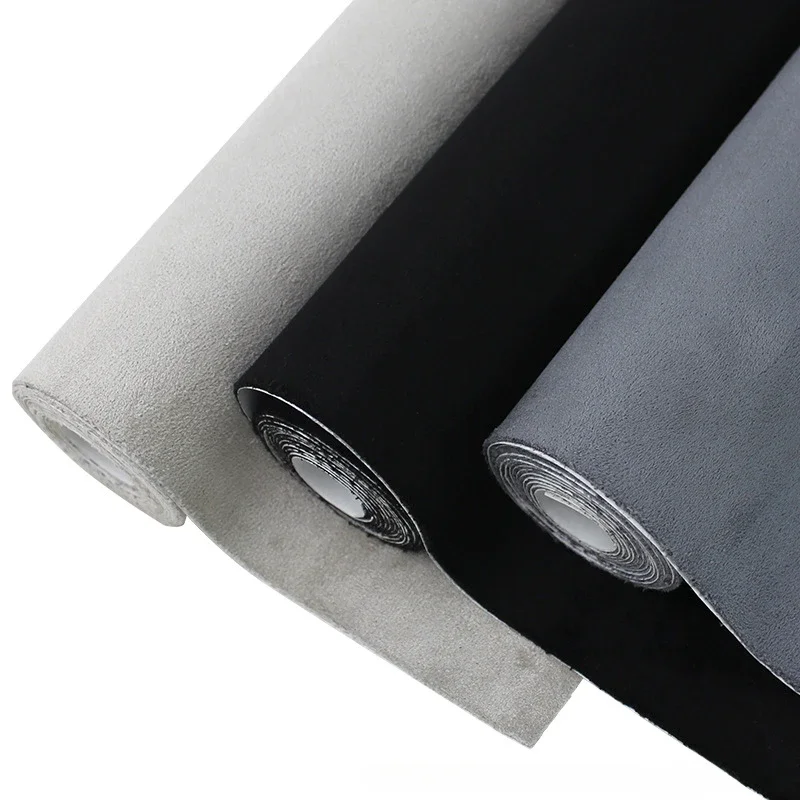 50cm*100cm/200cm/300cm Self Adhesive Suede Fabric Sticky Suede Leather Cloth for Car Interior Decor DIY Door Workbench