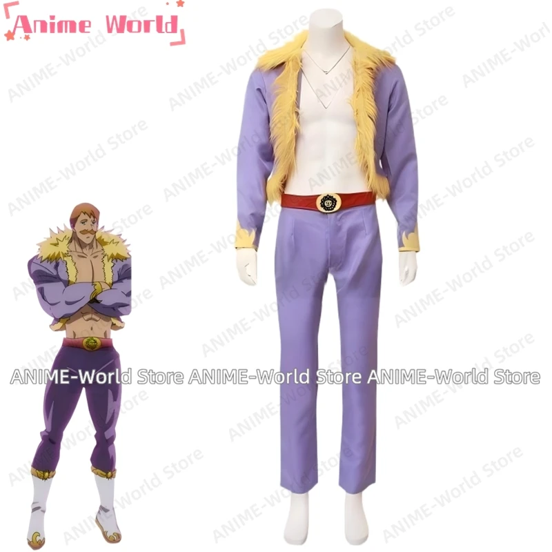 

《Custom Size》Anime Kamigami no Gekirin Escanor Cosplay Costume Halloween Carnival Party Wig Prop