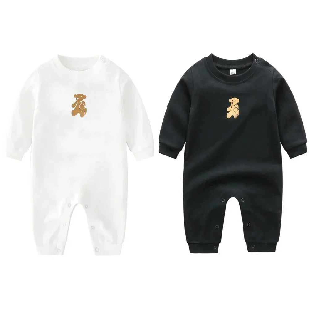 G02 New spring fashion Mattresses letters baby clothes cotton long-sleeved newborn toddler boys and girls romper 0-24 month