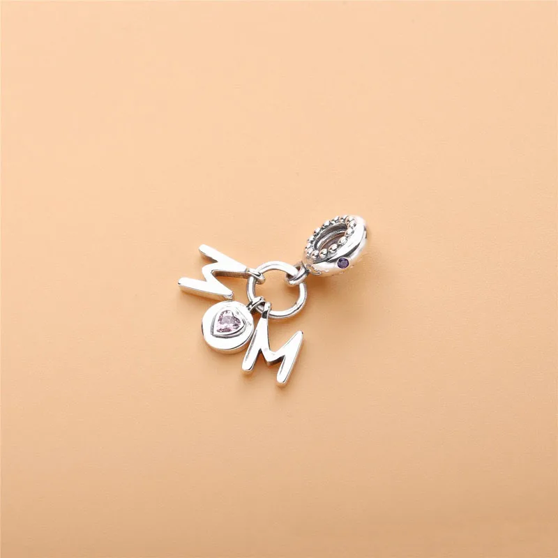 جديد 925 فضة عيد الأم زهرة سحر of ley 925 سلسلة مطرز صالح الأصلي قلادة سوار DIY بها بنفسك السيدات مجوهرات