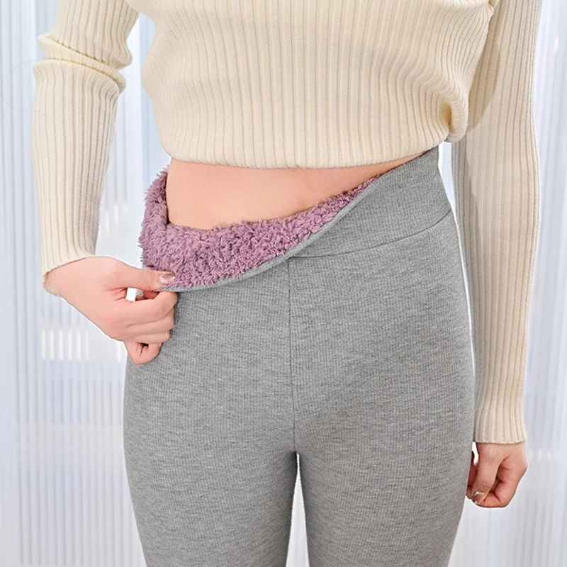 2025 New Casual Women's Outer Wear Winter Velvet Thickened Thermal Pants Fashion Autumn High Waist Cotton Pants Leggings