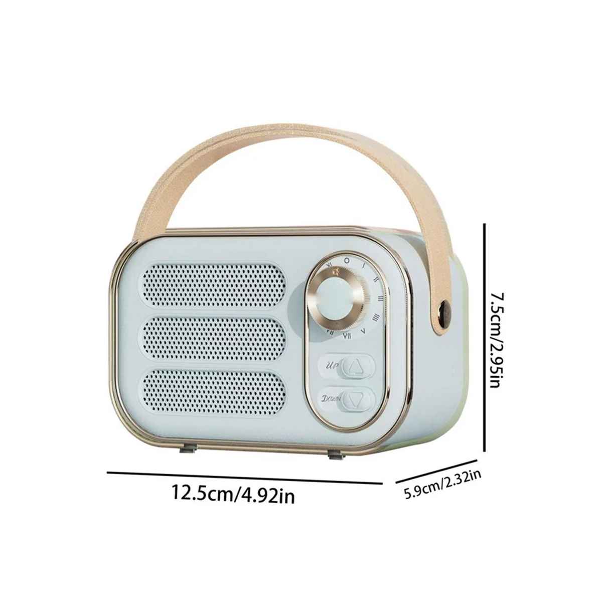 Retro Speaker 360 Stereo Effect Bluetooth Mini Speaker Vintage Radio Home Decor Sound Box for Outdoor Green