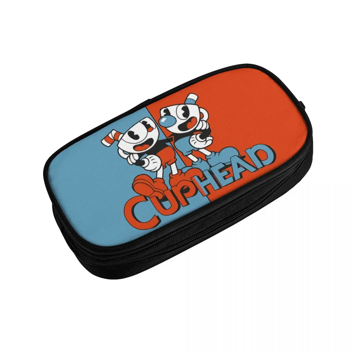 Imagem -03 - Cuphead Mugman Pencil Case Bonito Grande Capacidade Cartoon Game Pouch Papelaria Coreana para Estudantes Menino e Menina