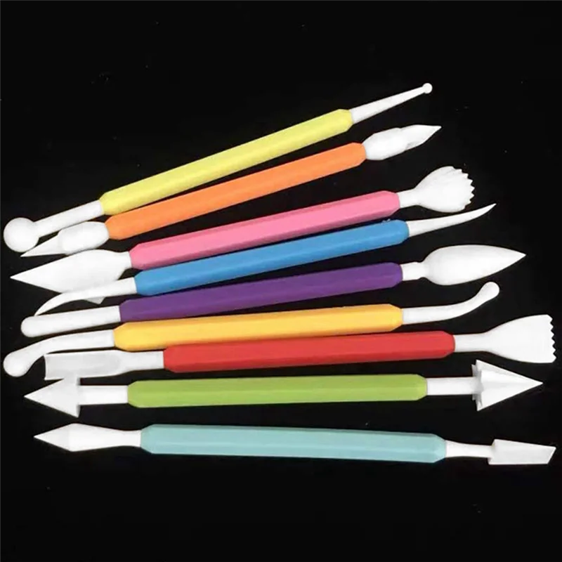 9Pcs Fondant Modeling Tools Set, Paste for Cake Decorating, Cake Marshmallow Sculpting Tools Set