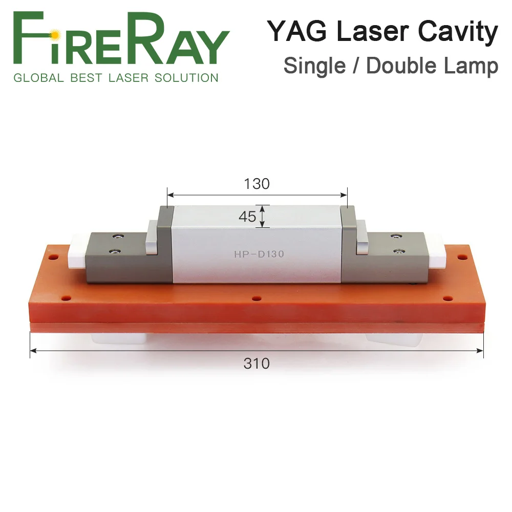FireRay YAG Laser Cavity Single Lamp Ceramic Cavity Xenon Lamp 8x125x270mm Crystal Rod 7*145mm for YAG Laser Welding Machine